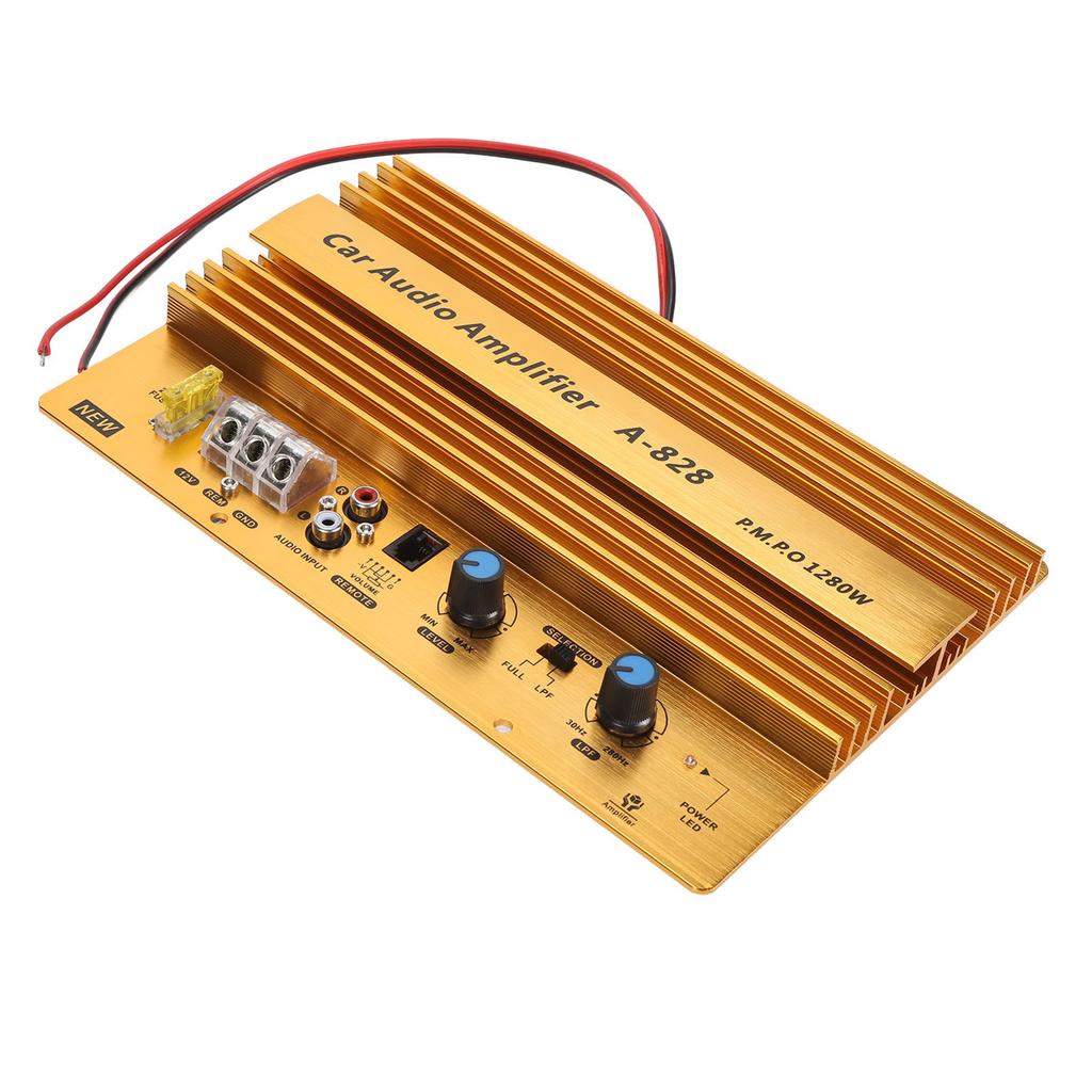 Car High Power Amplifier Amp Board 12V 1280W Active Car Bass Subwoofer Amplifier Board for 8‑12 Inch Woofer Speaker