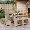 VidaXL Garden Dining Set and Cushions 9 Pcs Mixed Beige 3277907