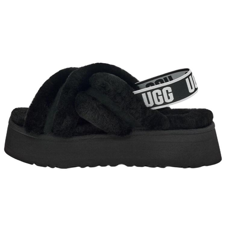 (WMNS) UGG Disco Cross Slide  Black  Women s 1121550-BLK EU 43