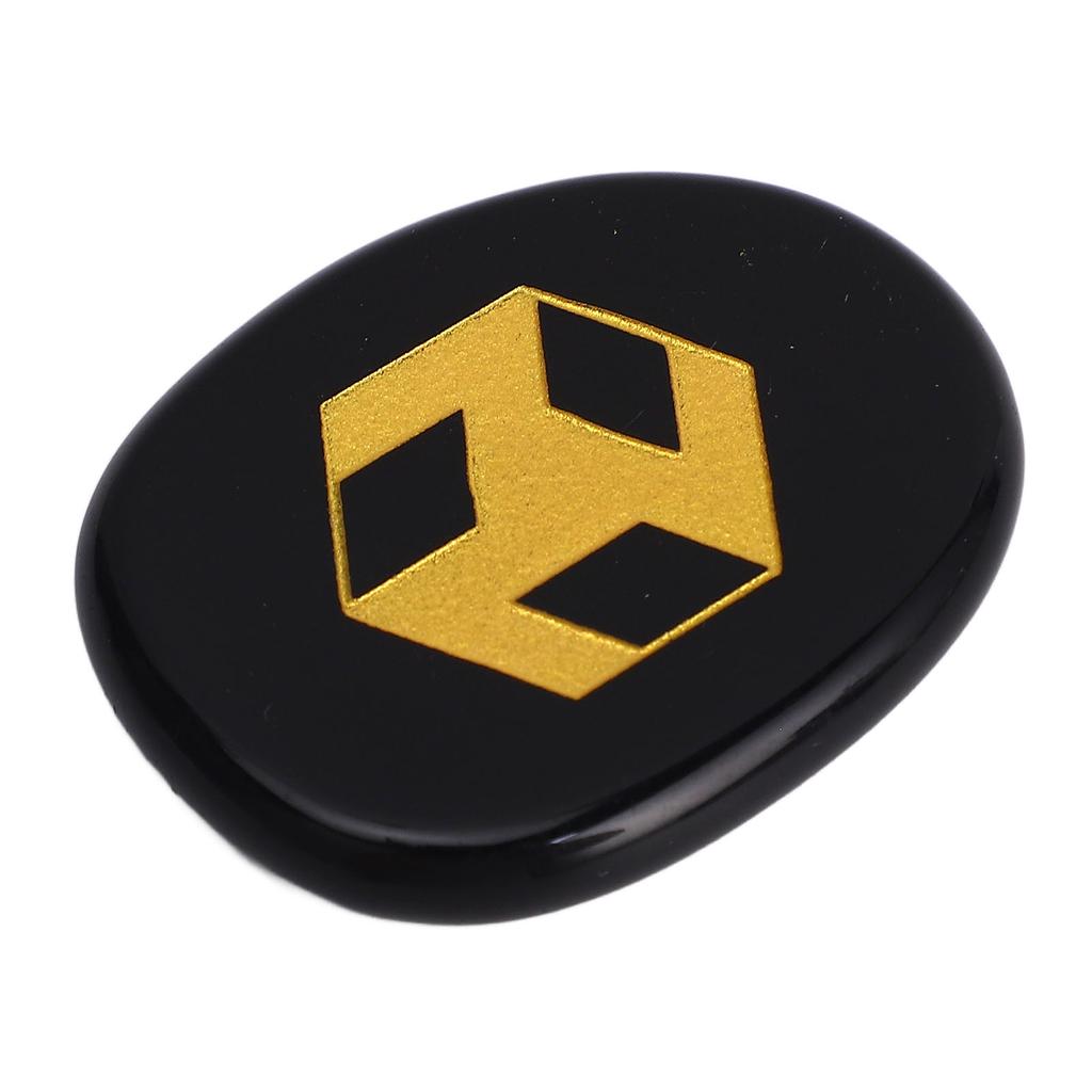 Black Obsidian Stone Engraved Polished Balance Energy Crystal Stone for Meditation Yoga Practice