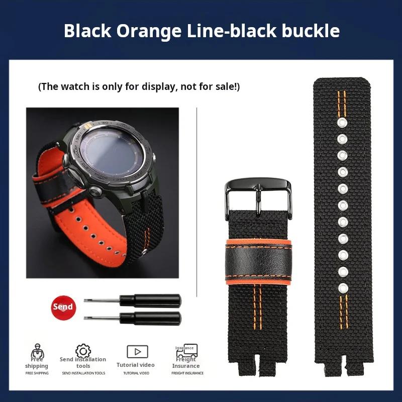 Cinturino in nylon per orologio Casio PROTREK PRW-3000 PRW-3100 PRW-6000 PRW-6100Y PRG-300 330 Cinturino in tela traspirante da uomo Braccialetto