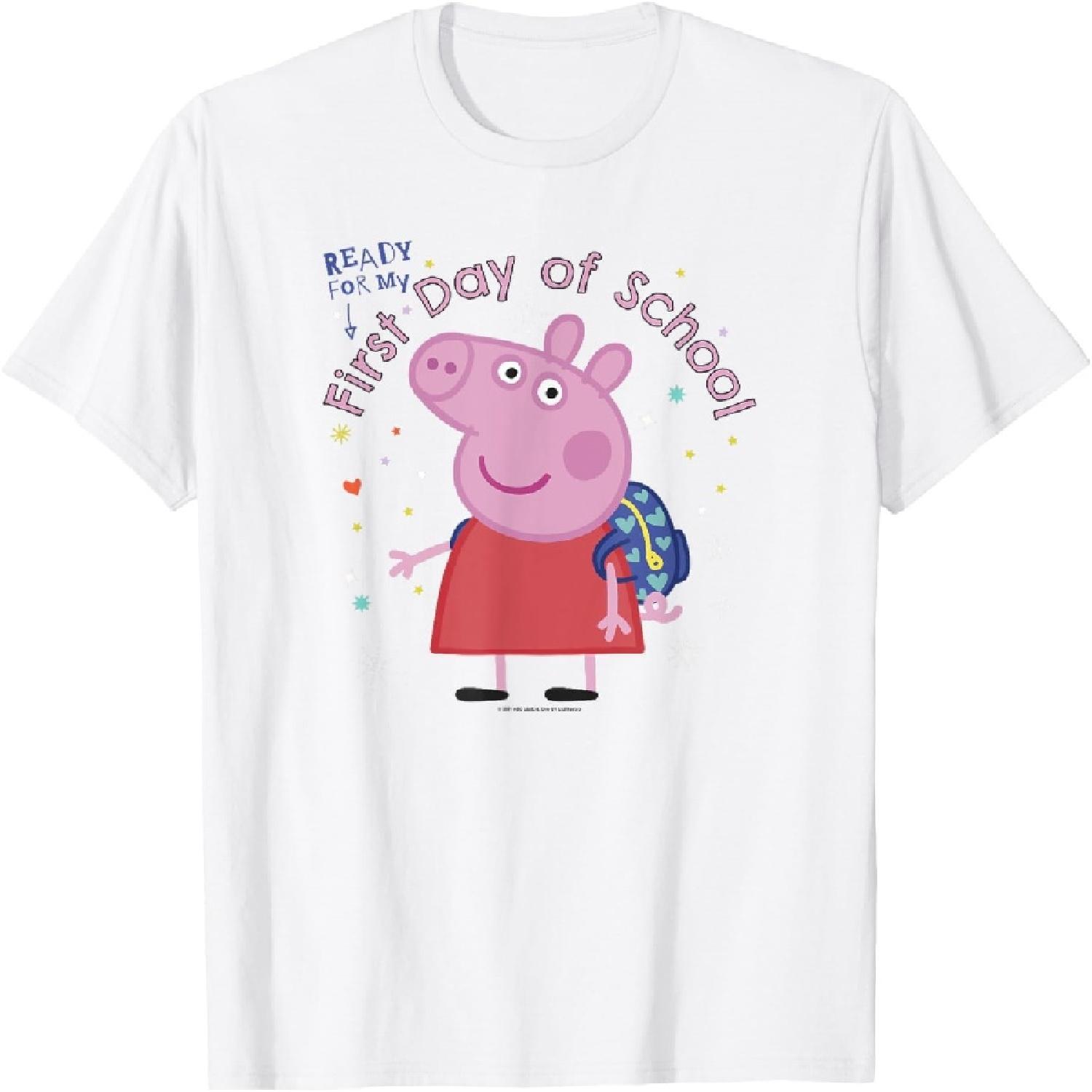 

Peppa Pig Ready For My First Day Of School T-Shirt XXXXXL білий