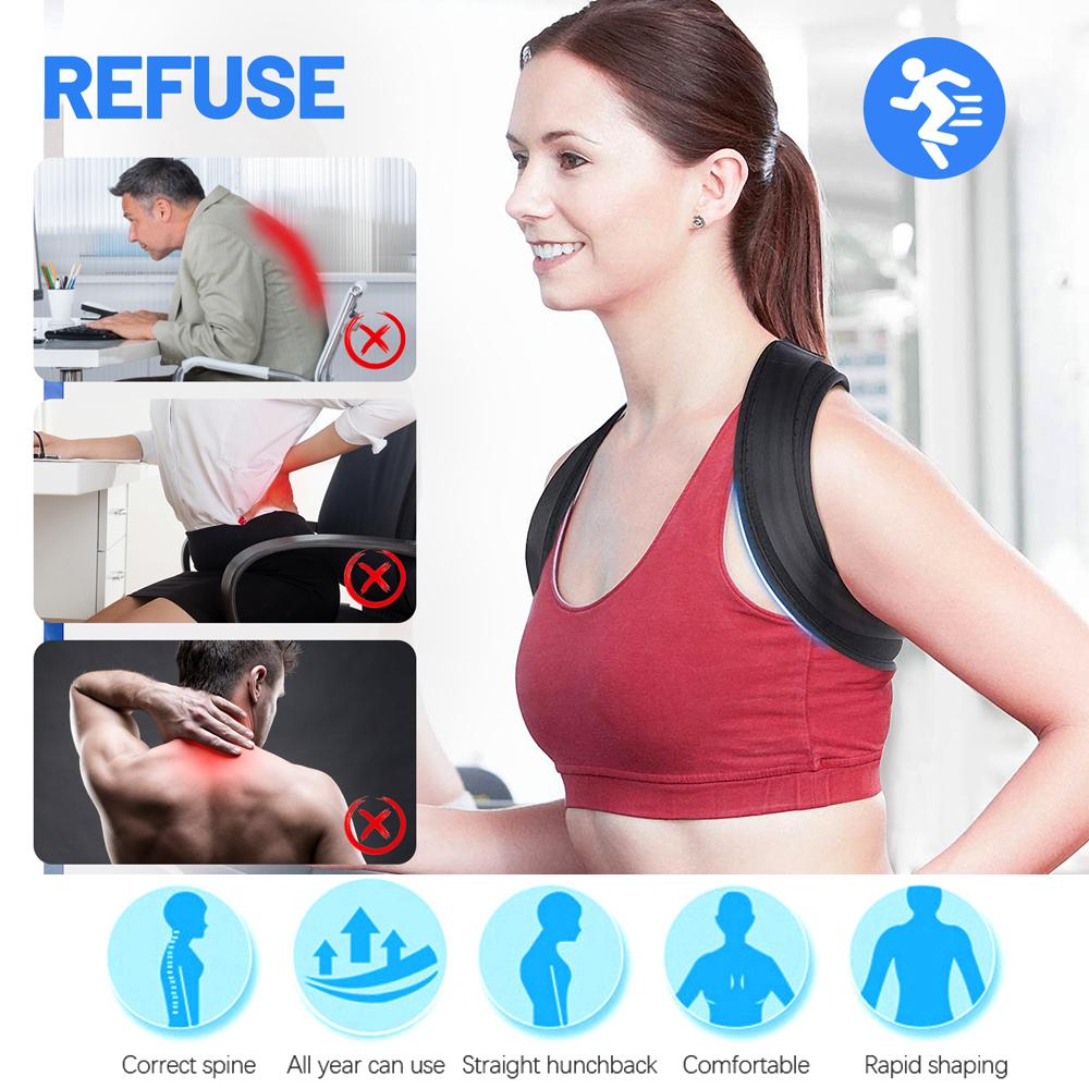 1Pcs Posture Corrector Belt For Men Women Adjustable Back Support Hunchback Correction Shoulder Straightener Comfortable Fit