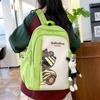 Casual Large-capacity Student Schoolbag New Contrasting Color Middle and High School Student Backpack