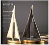 High-End Copper Sailboat Ornament: Creative Metal Decoration Gift