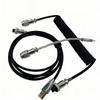 Flexible Spring Type-C Cable, 124 Standard Copper, 5V/1.5A, Durable Mesh Jacket, for Electronics Retailers