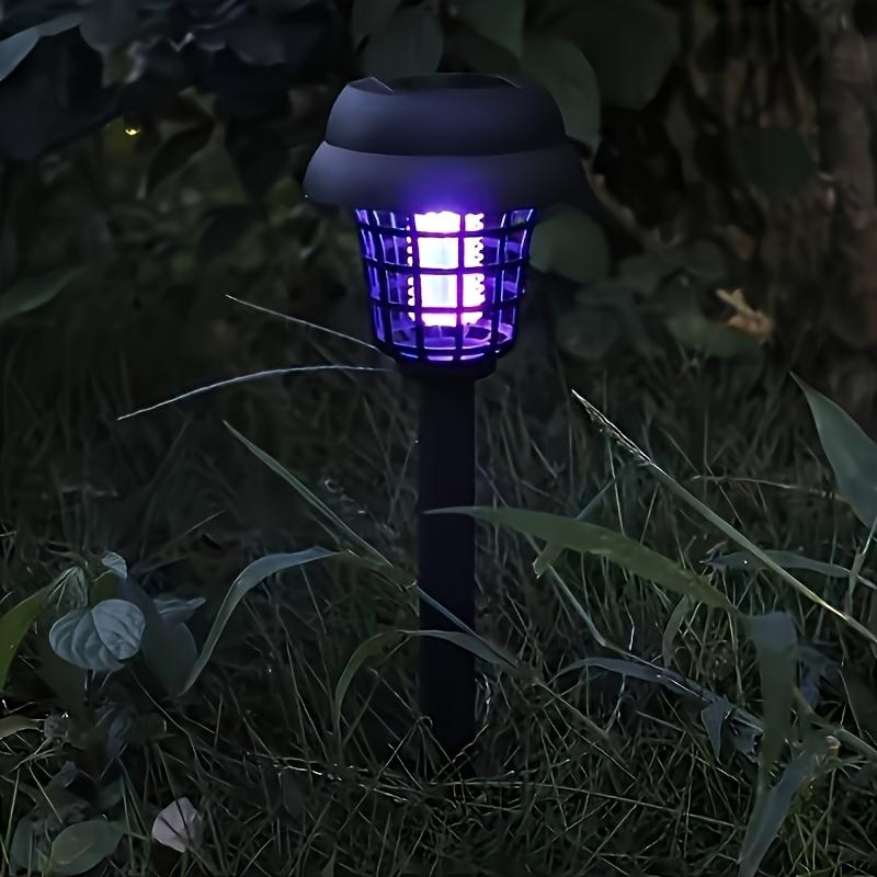 2Pcs 2-in-1 Solar LED Mosquito Killer Lights Waterproof Outdoor Pathway Lawn Lamp Insect Repellent Lighting for Garden Patio Courtyard