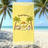 Cute Puppy Cartoon Print Microfiber Beach Towel Water Absorbent Quick Dry Bath Towel For Vacation