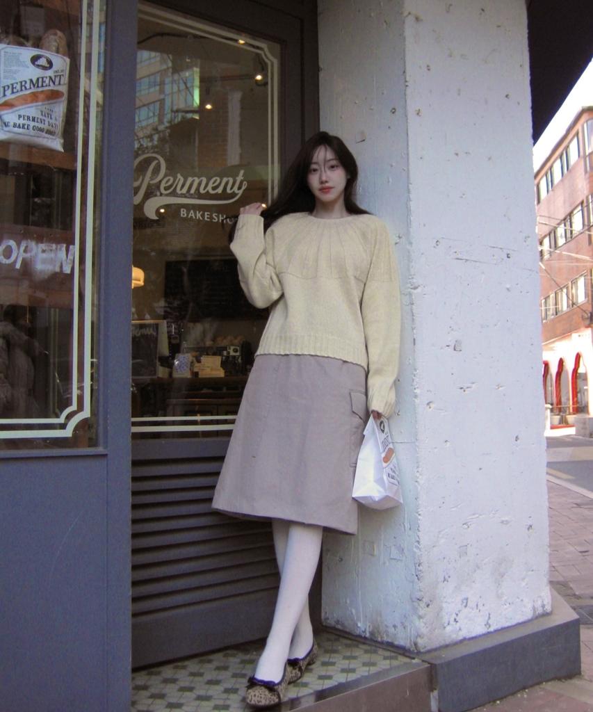 AHWE Wool Blend Pull-Over_L Beige