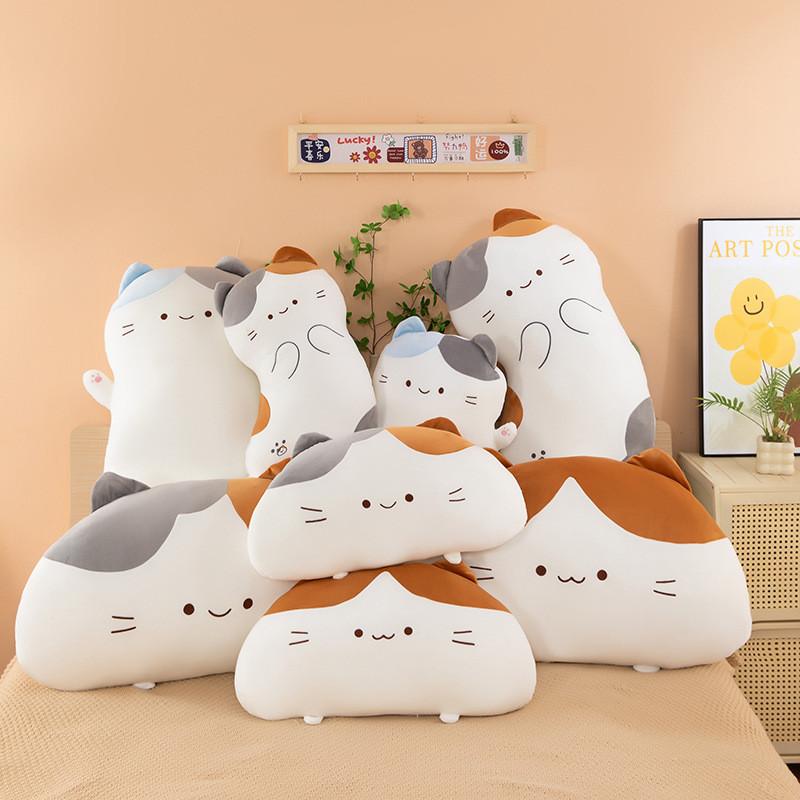 Plush Cat Pillow Large Long Body Office Nap Cushion Girls Gift For Restful Sleep