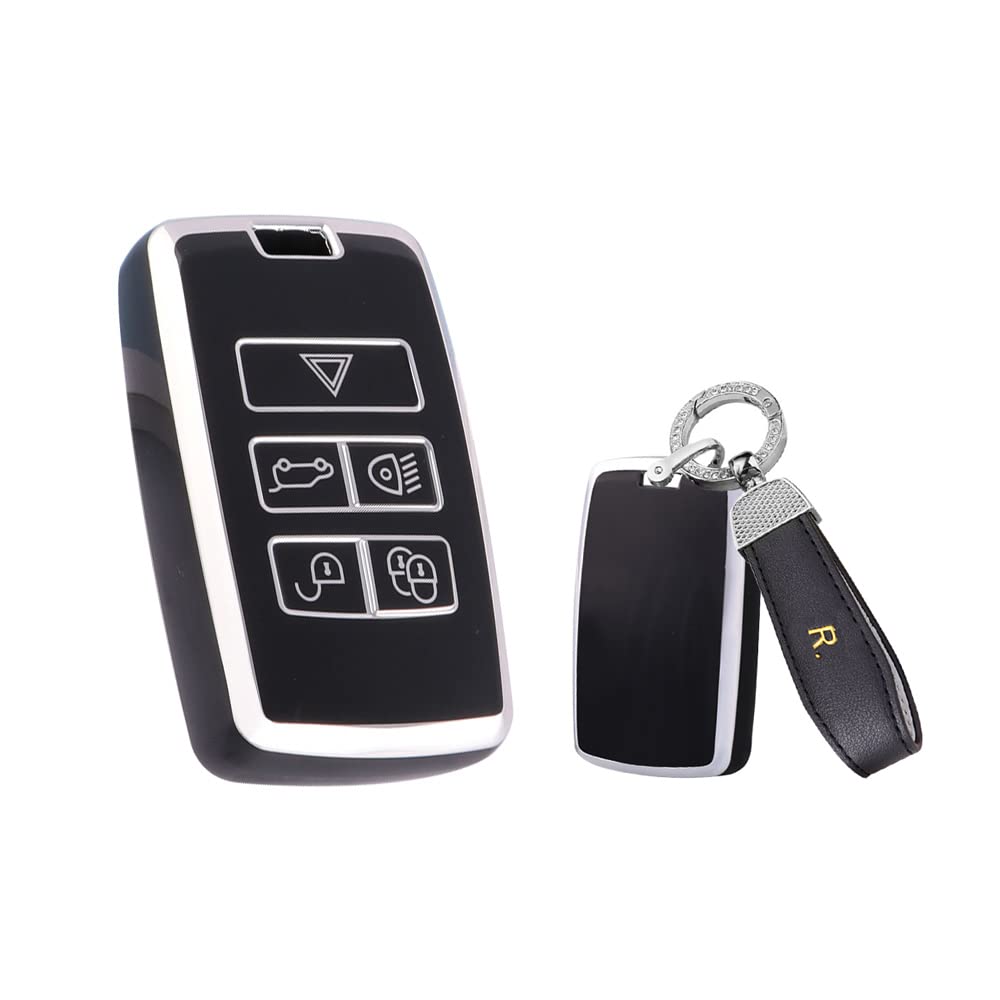 SANRILY Key Case for Land Rover, Key Holder, Key Cover, Key Protection, Compatible with Range Rover Evoque, Range Rover Sport, Range Rover Discovery,