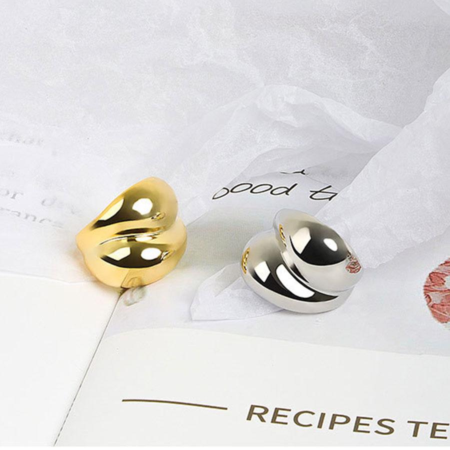 Thick Double Domed Gold Plated Amorphous Open Ring Popular Custom Fine Jewelry Rings