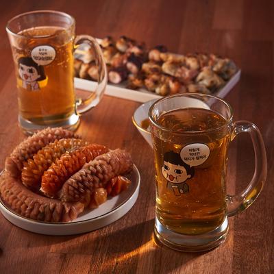 Kufel do piwa LASSIETTE Character Rodzeństwo 2 szt (300 ml) Szklany kubek przezroczysty