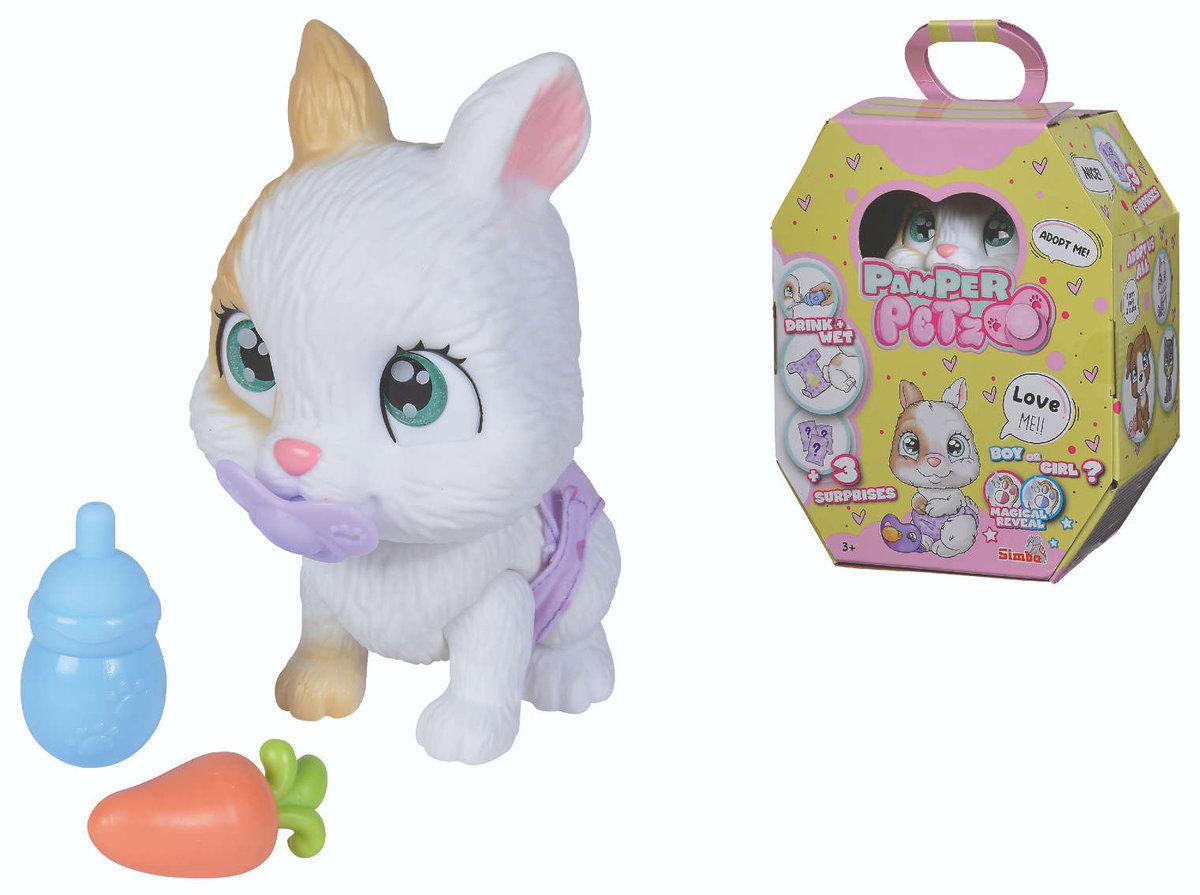 Simba Beige/Bianco Animale Elettronico Pamper Petz Coniglio 15 Cm Interattivo - Immagine 4