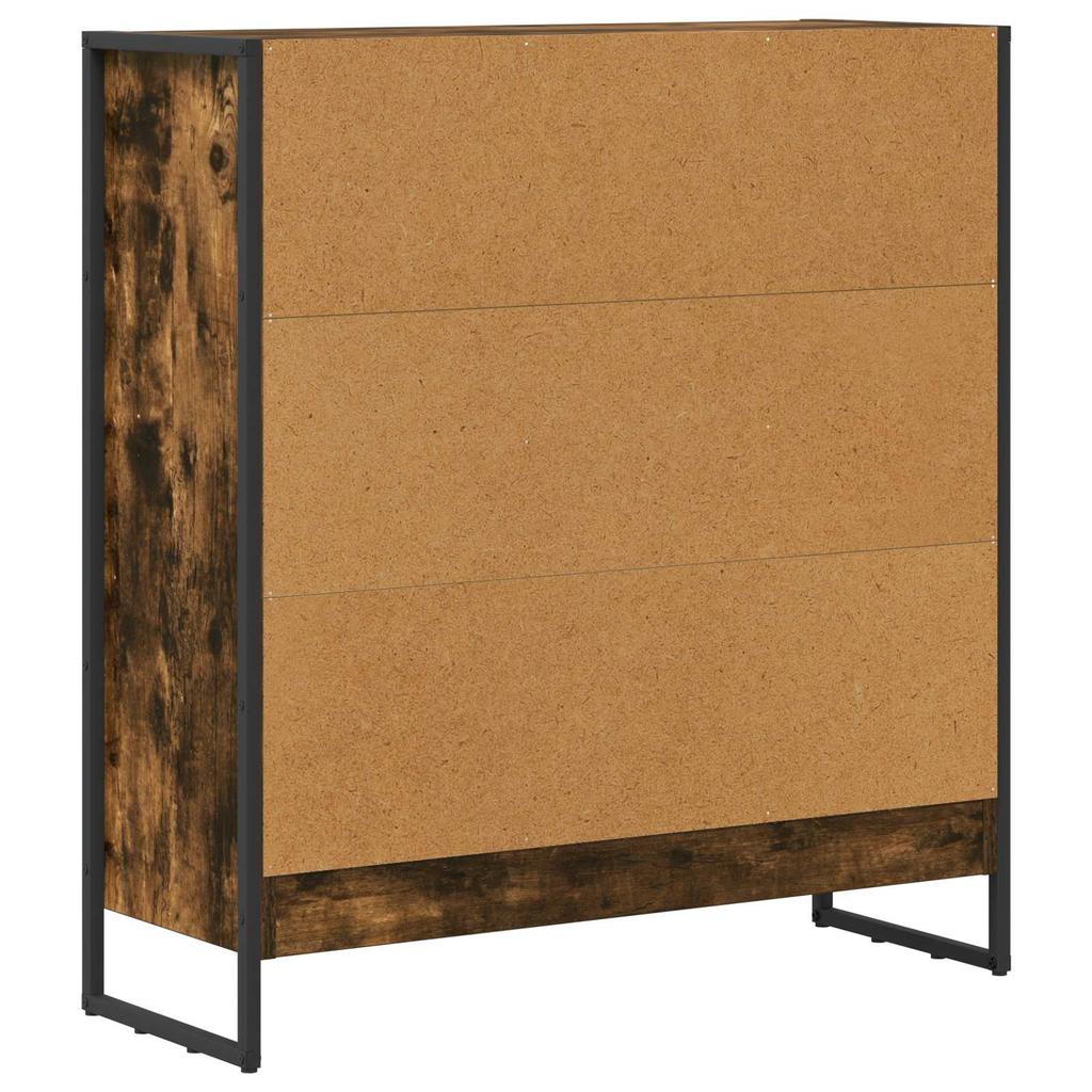 Bookshelf 80 x 30 x 86.5 cm Engineered Wood Smoked Oak