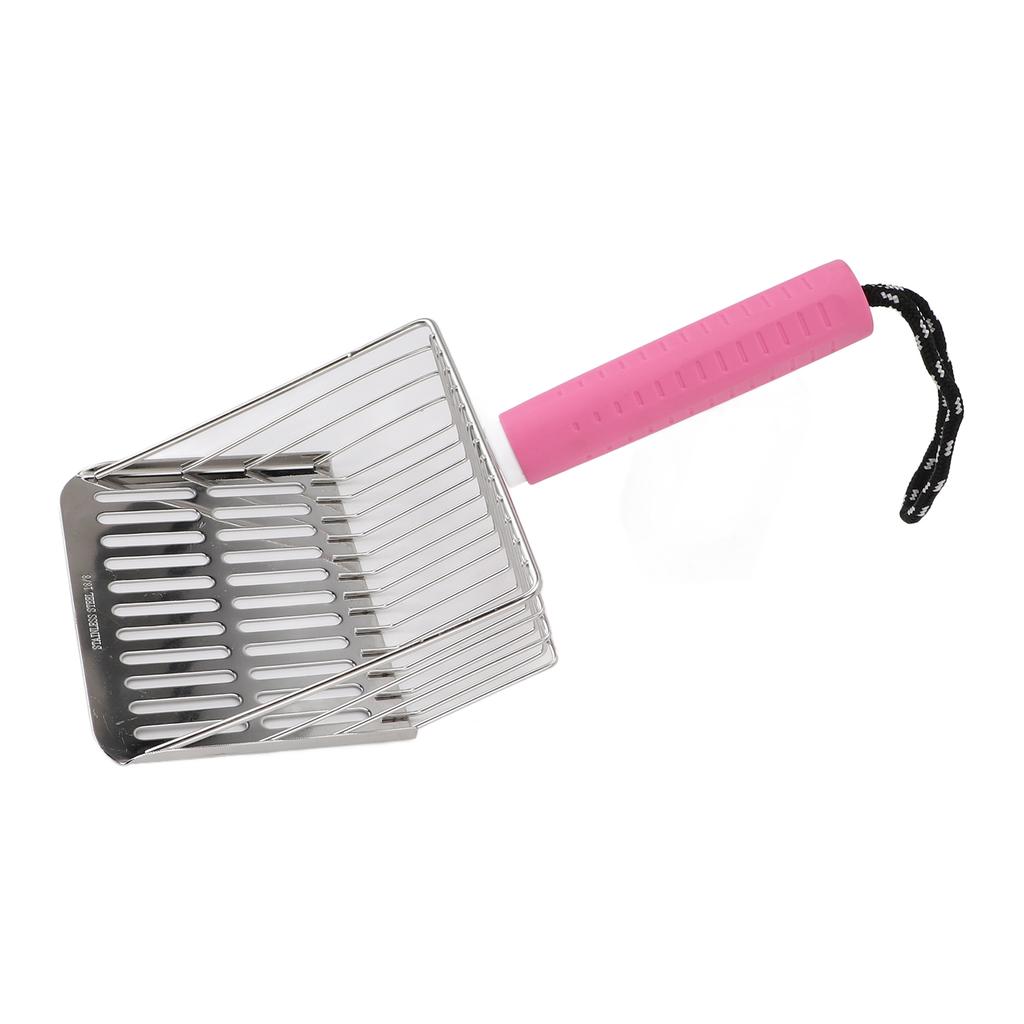 Pelle à Litière pour Chat Manche Amovible Pelle à Litière Facile à Nettoyer Acier Inoxydable Pelle à Excréments pour Bac à Litière