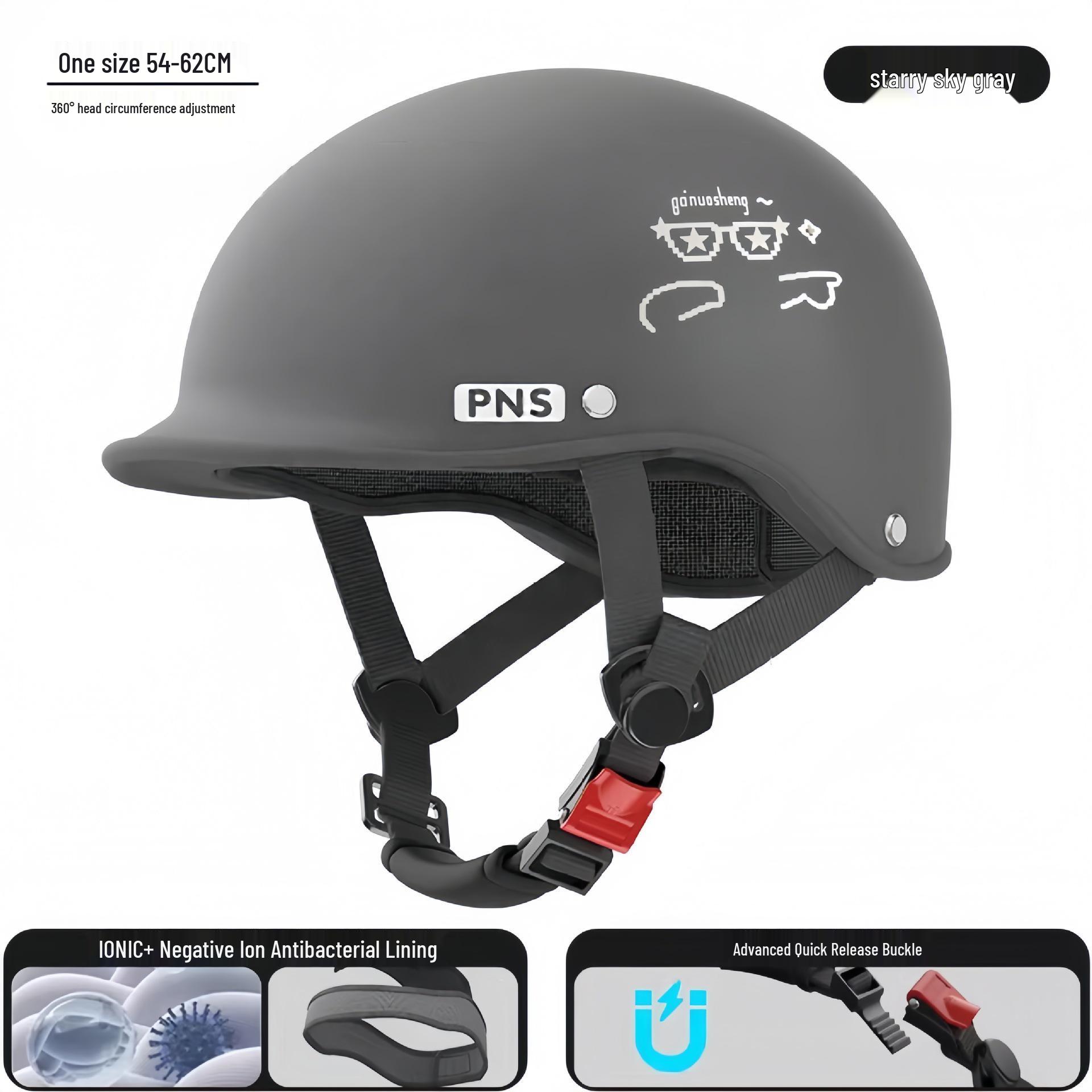 Unisex All-Season Retro Electric Vehicle Half Helmet - Universal Fit for Summer, Motorcycle, Bicycle, and More One Size