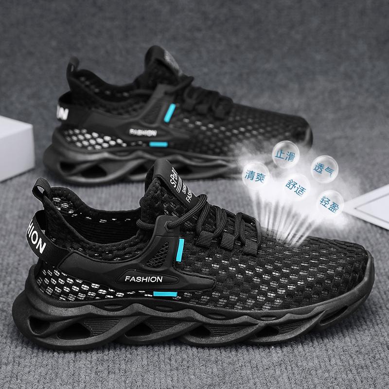 Breathable Mesh Summer Men Platform Sneakers Lightweight Casual Loafers Shoes for Running Tennis Hiking Outdoor Daily Wear