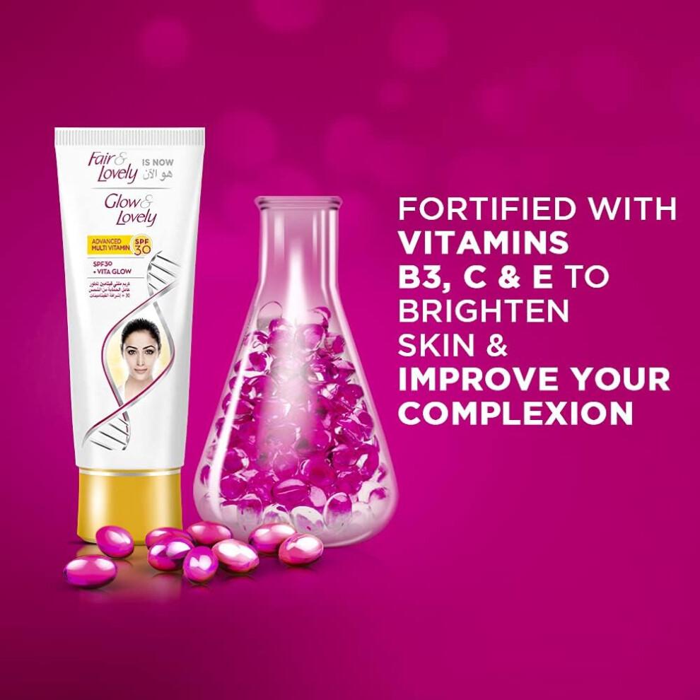 Glow & Lovely Advanced Multi-Vitamin SPF 30 + Vita Glow Gesichtscreme 100g Packung mit 2