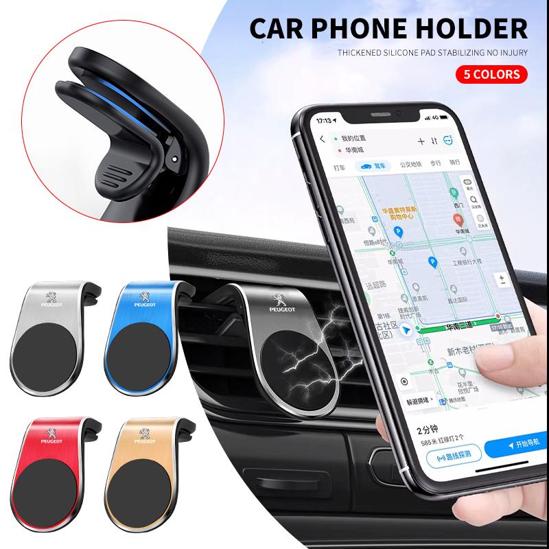 Car Styling Magnetic Car Phone Holder Mobile Mount Smartphone GPS Support Stand For Peugeot 206 208 306 307 308 407 408 508 2008