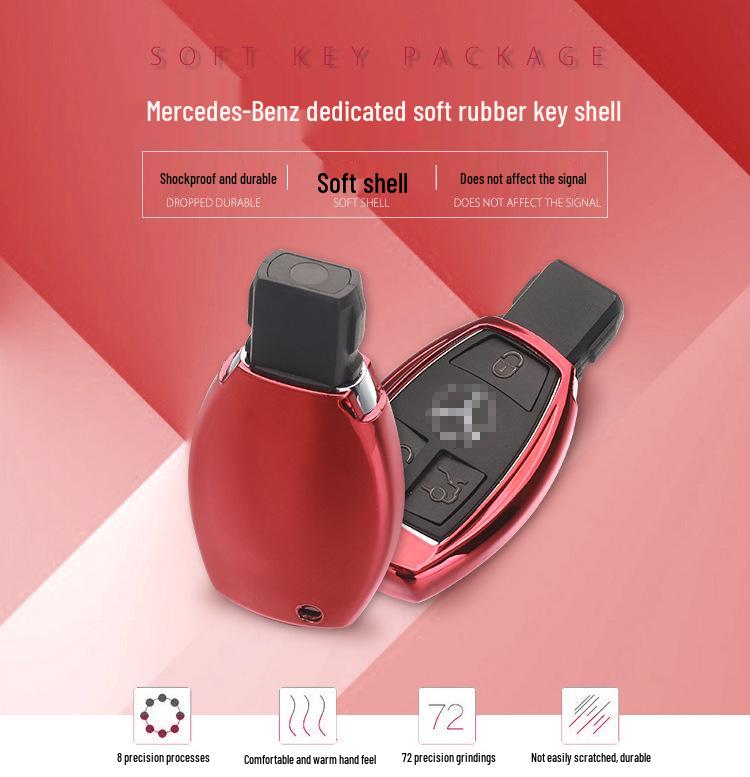 Mercedes Key Cover for E-Class, C-Class, C200L, E260L, CLA220, GLA200, GLC260L, GLS - Women's Design.
