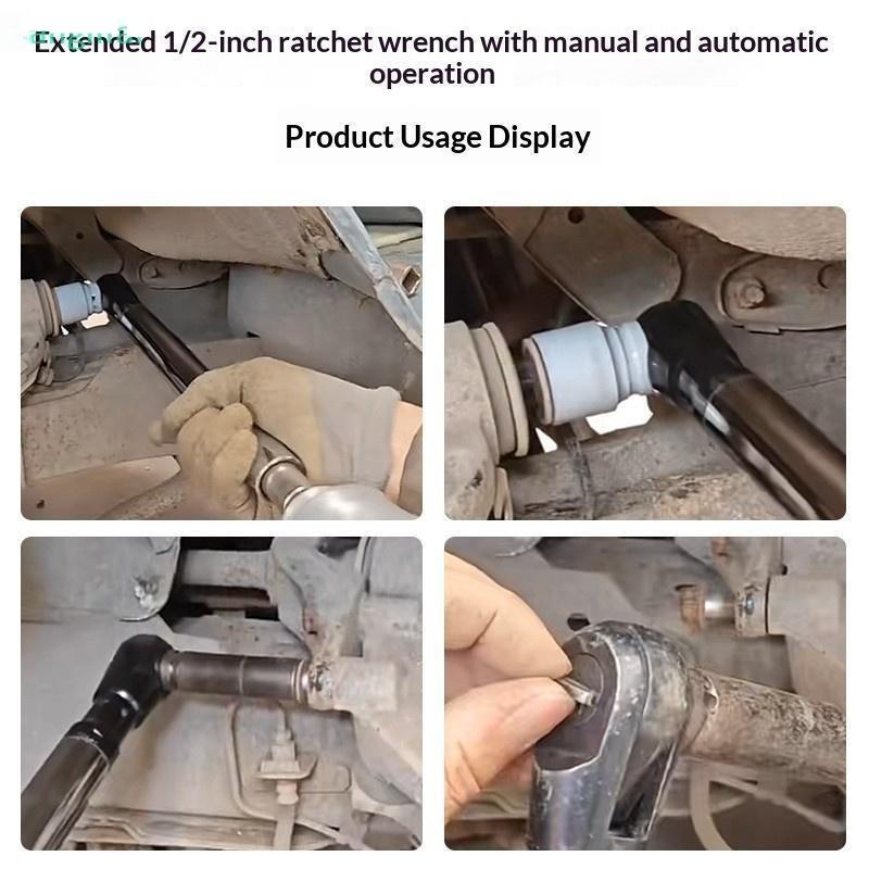 1/2 Inch Four-wheel Alignment Angle Adjustment Electric Extension Car Wrench Self-contained Ratchet Extended Wrench