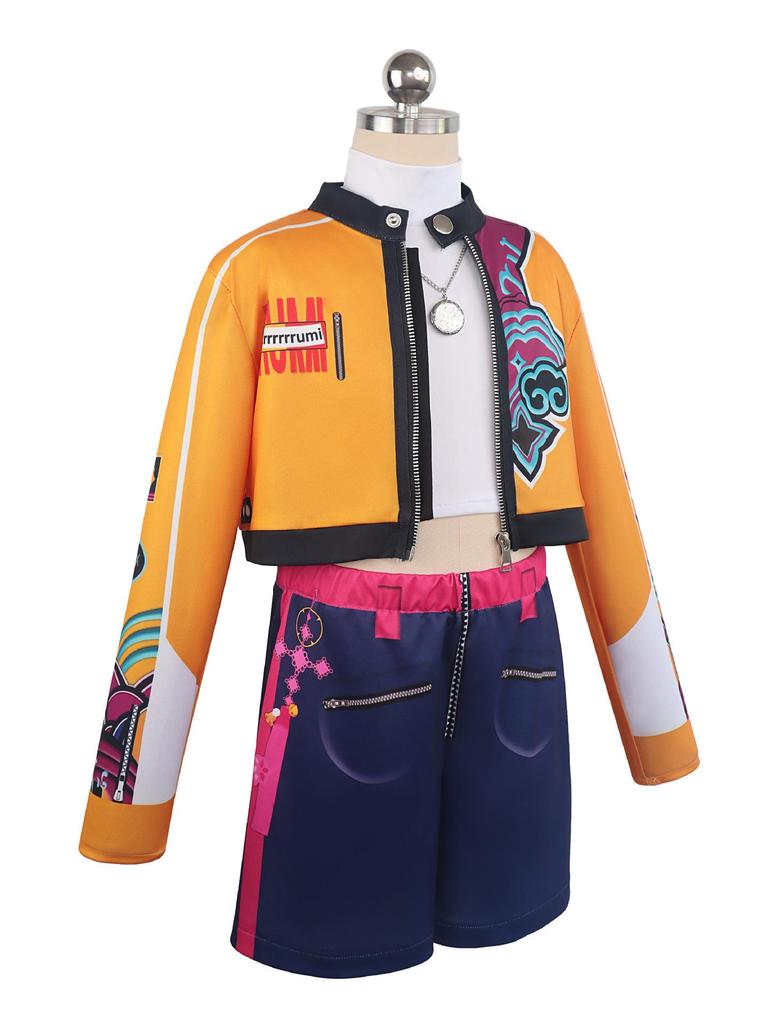 Dětský K-POP Kostým pro Cosplay Lovkyně Démonů - Styl Rumi Šortky a Sukně