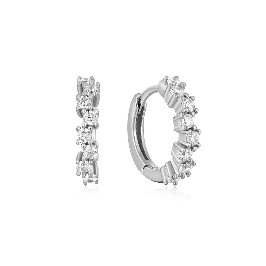 Ania Haie Sparkle Hunger Hoop 925 Silver Earrings E047-09H