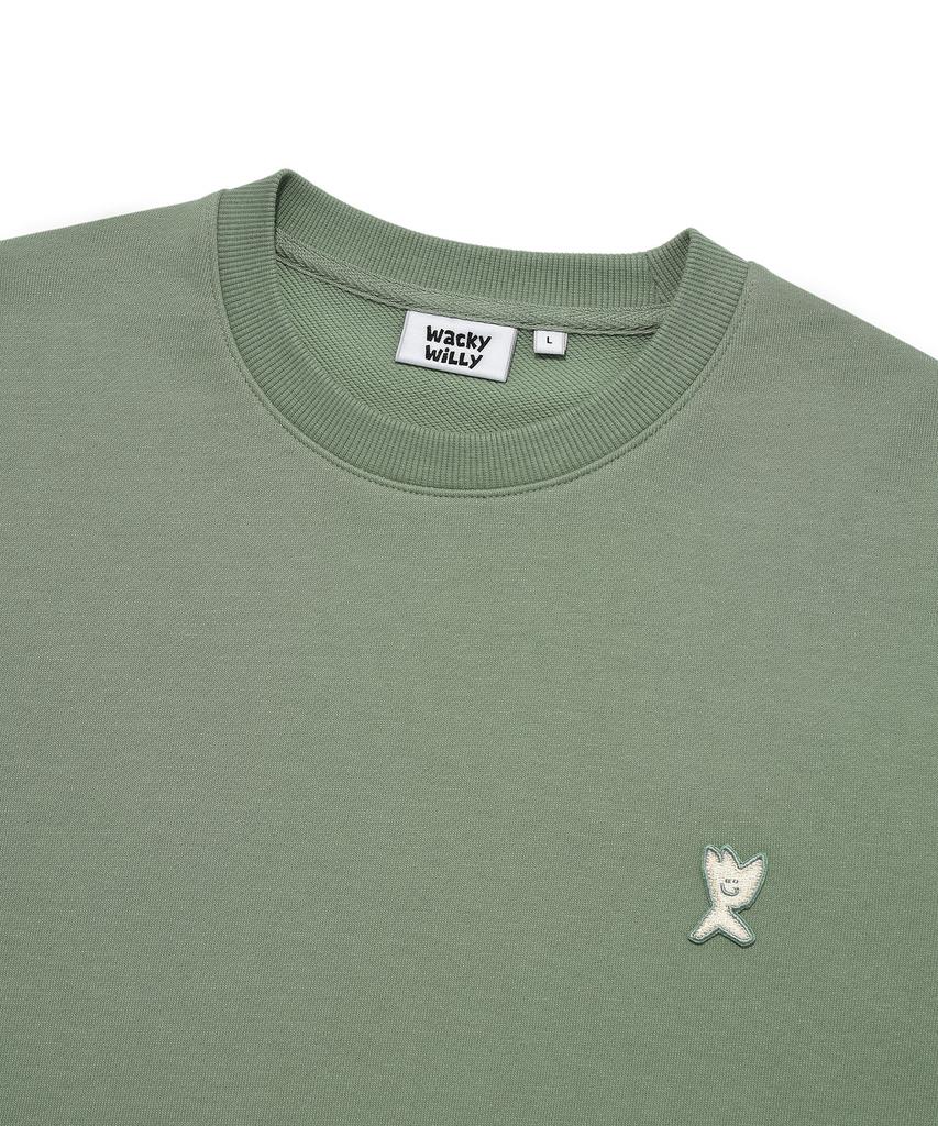 WACKY WILLY Signature Kiki Wappen Sweatshirt Green