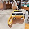 PU Leather Bus Shape Keychain Unique Bag Hanging Decoration Cartoon Airplane Keychain  Gift