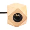 Wooden Diamond Lamp Base E26 Socket Modern Small Wood Table Lamp Base for Home Decor