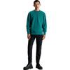 Calvin Klein Logo Badge Solid Loose Fit Crew Neck Long Sleeve Sweater Men sweater Deep-Sea-Blue J30J323426-CA4