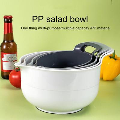 4Pcs Mixing Bowls Set Non-Slip Pour Spout Handle BPA-Free Dishwasher Freezer