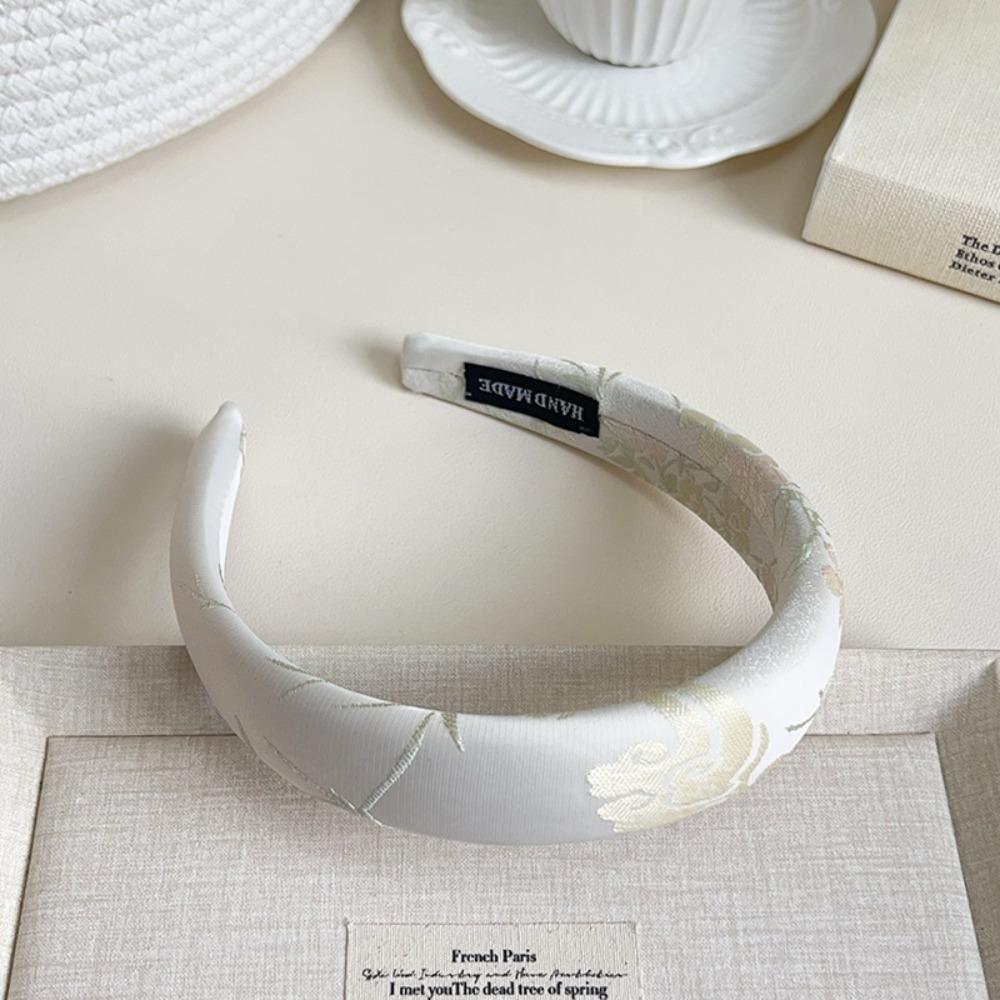 

Сладкая китайская вышитая повязка на голову Ретро Изысканная повязка на голову Винтажный атласный жаккардовый обруч для волос Женщины Style3