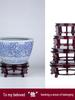 Round Stand for Flower Pots, Vases, Fish Tanks, Wine Jars, Incense Burners, Stones, Buddha Statues - Wooden Display Tray for Handicraft Ornaments