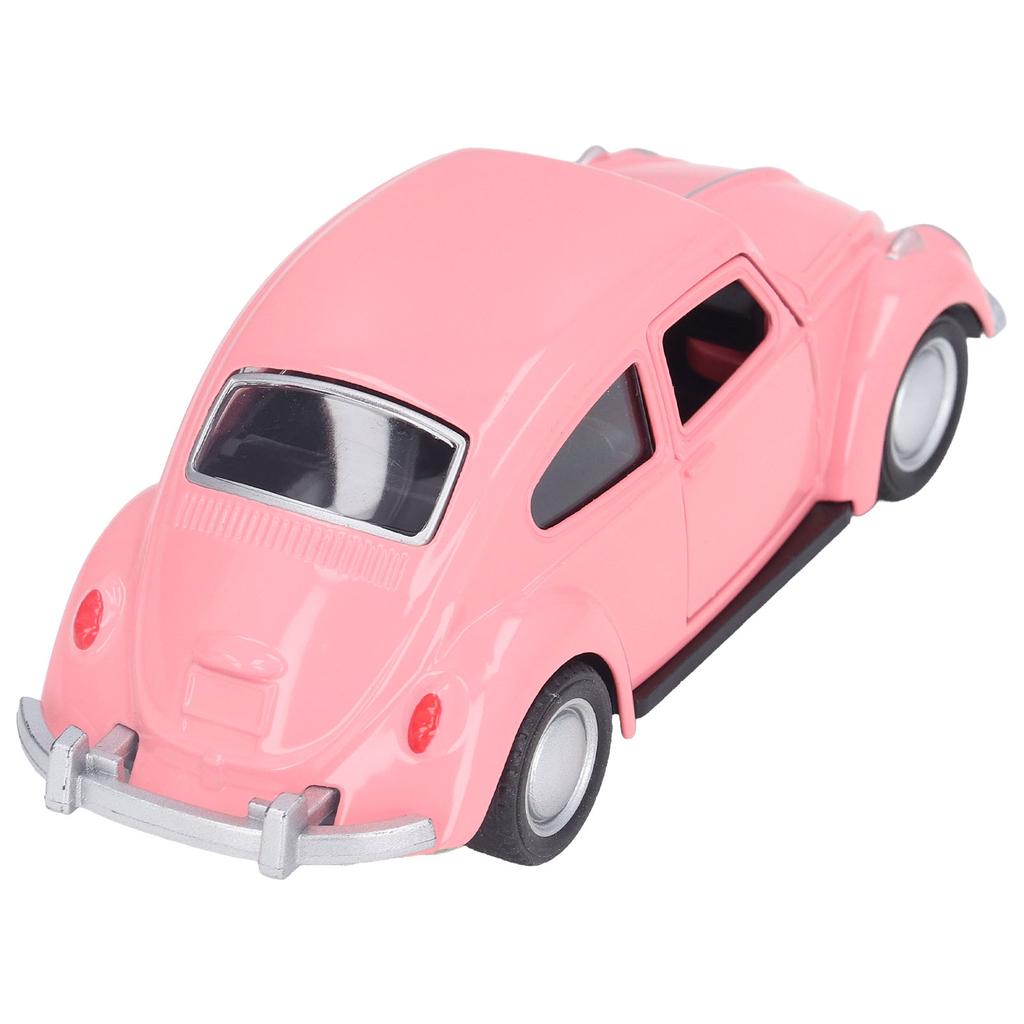 1:36 Diecast Metal Car Model Vintage Pull Back Car Toy Vehicle Collection for Kids Deep Pink
