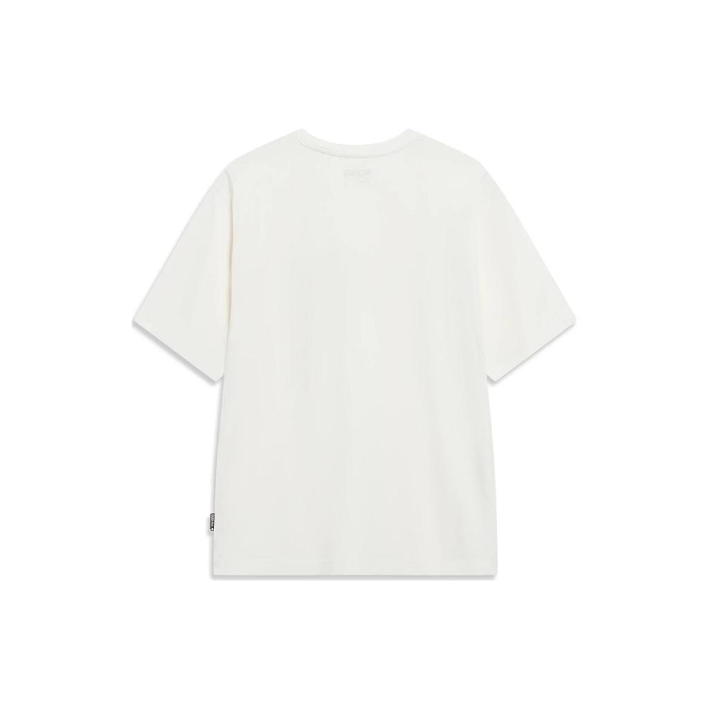 Li Ning Drop Shoulder Sleeve T Shirt Men's Ivory AHST283-5