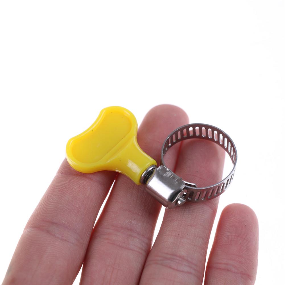 10Pcs American Type Hose Clamps With Handle Stainless Steel Hose Hoop Pipe Clips