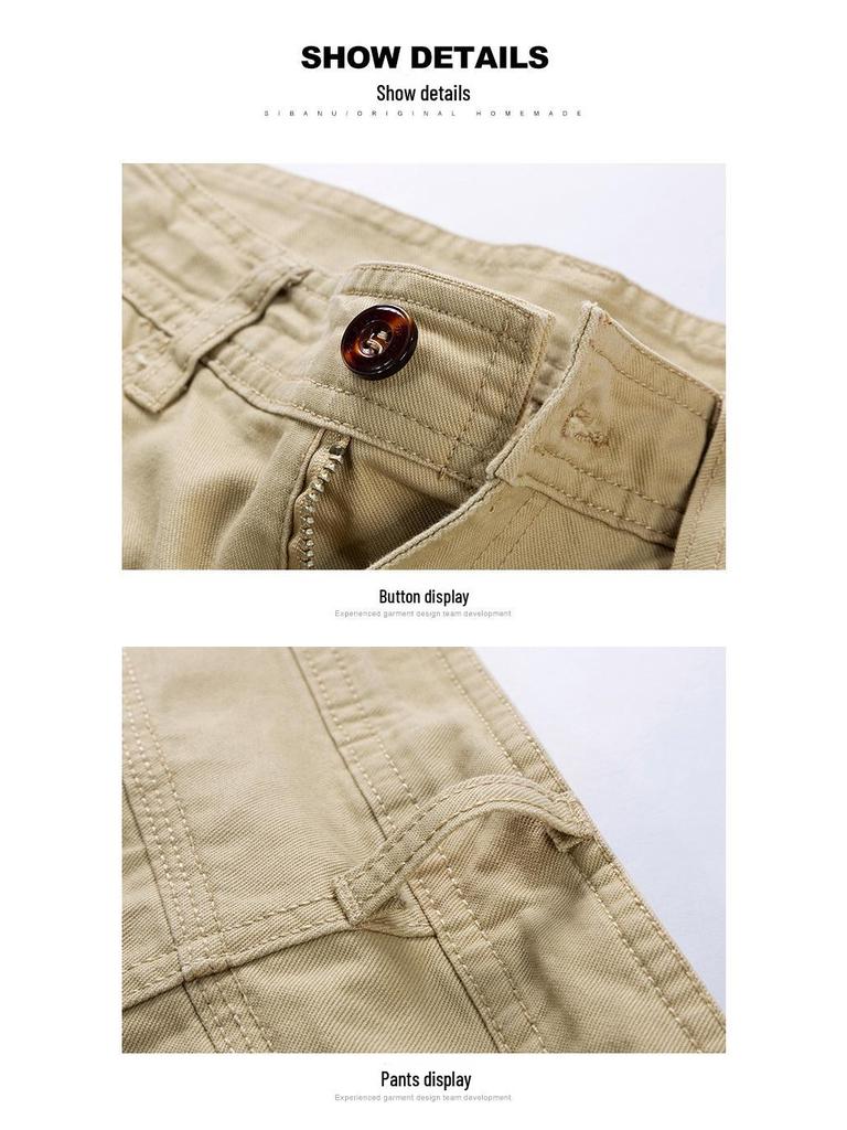 Herrsommar Koreansk Stil Lätt Lyx Lös Elastisk Arbetskläder Shorts