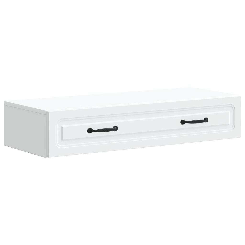 Wall Mounted Side Table White 87.5 x 34.5 x 17 cm