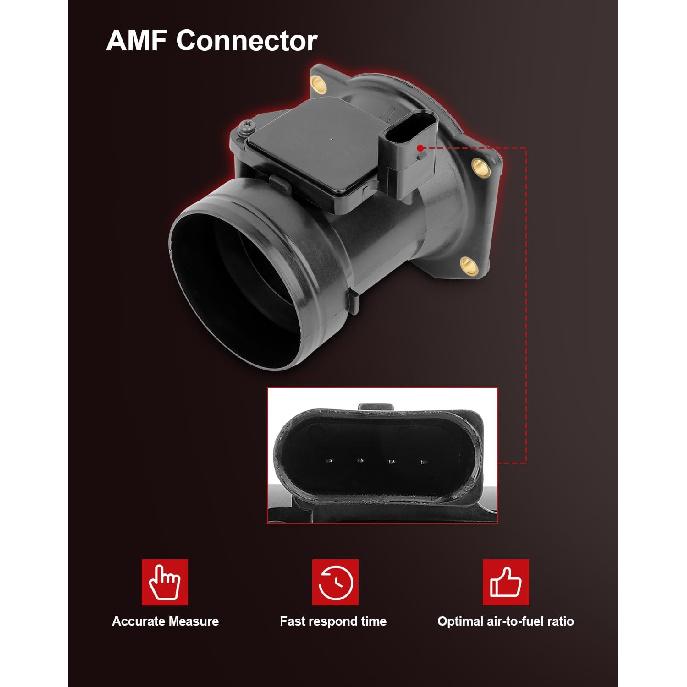 Mass Air Flow Sensor Compatible for Volkswagen Beetle 1.8L 1999-2001, 2.0L 1998-2001 & Golf/Jetta 2.0L 1999-2001 #06A906461B A2C59512896