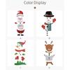 hot! Christmas Refrigerator Decorations Reflective Santa Snowman Magnets Xmas Holiday Garage Fridge Decor