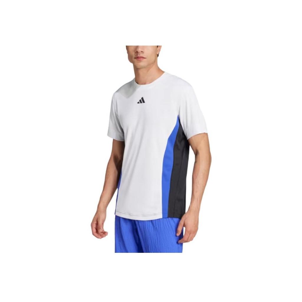 Adidas Us Hard Court Grand Slam Series Ss24 Tennis Pro Heat.Rdy Freelift Tee Fashion Comfortable Tennis Short Sleeve T-Shirt Men Tops White IW6198