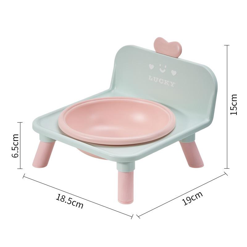Cat Bowl Pet Stool Stainless Steel Dining Table Anti-slip and Anti-tip Dog Bowl Large Capacity Pet Bowl