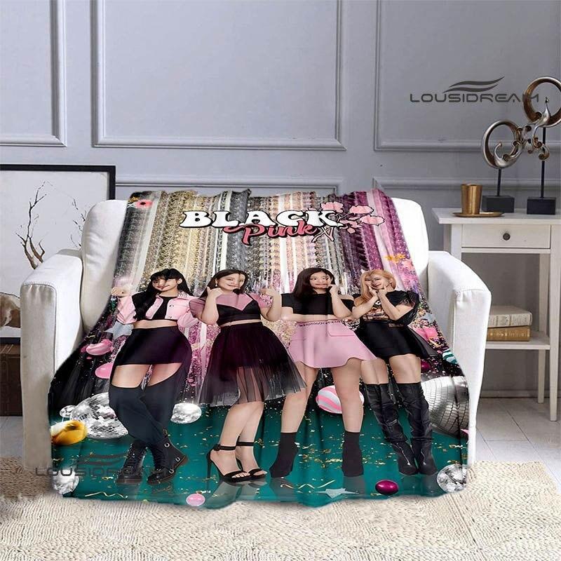 Blackpink Blanket Idol Group Pink 3d Digital Print Flannel Blanket Supplies