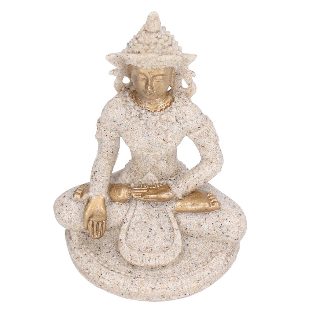 Buddha Statue Artisan Craftsmanship Clear Engraving Strong Frost Resistance Resin Meditating Buddha