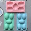 Easter Egg Silicone Mold 5 Cavity Egg Shape Easter Baking Mold Non-Stick Chocolate Mold Freezer Safe Mold for Jelly Ice Cream Candy Dessert