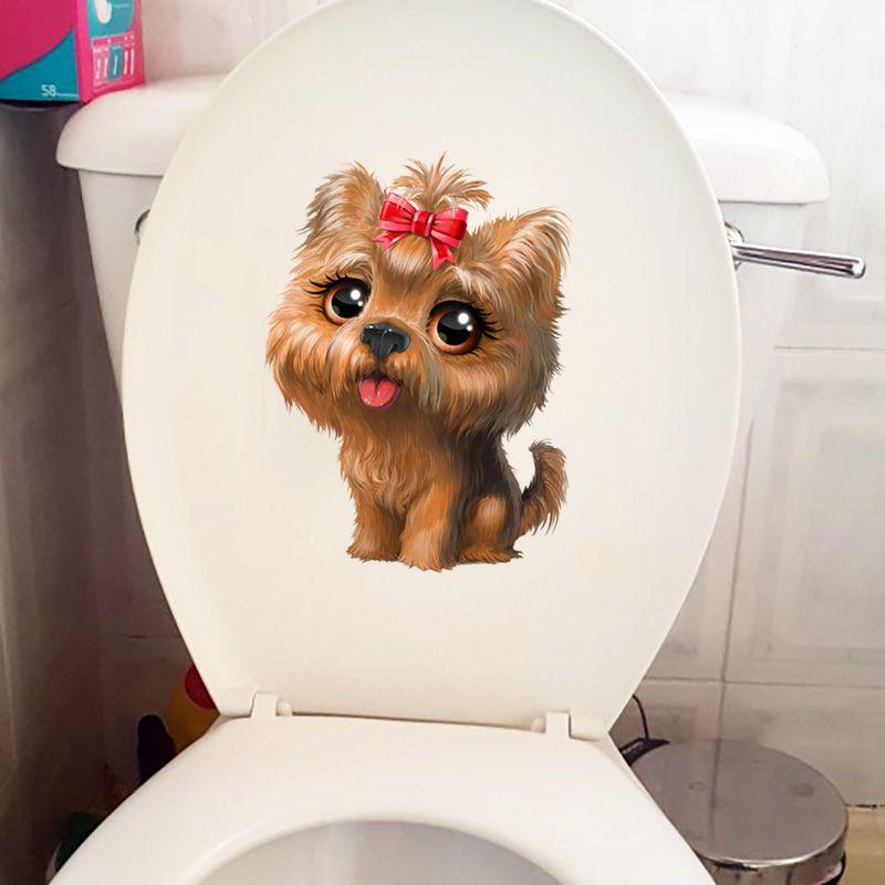 Animal Wall Sticker Bathroom Toilet Decor Living Room Cabinet Refrigerator Home Decoration Water-proof Decal