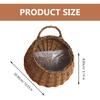DOITOOL Woven Hanging Basket Rattan Flower Basket Hanging Planters: 2PCS Rustic Flower Pot Wall Hanging Plant Containers Woven Storage Baskets Flower
