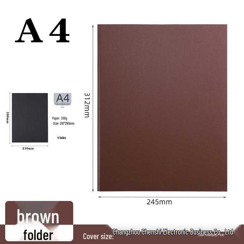 Chenshi Leather A4 Business Notebook & 4-Hole File Folder with Logo